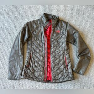 The North Face Gray Women's Jacket with Coral accents